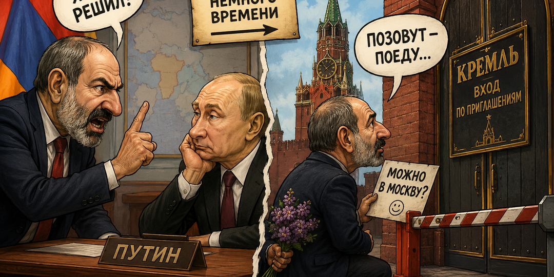 Еще недавно Пашинян спорил, дерзил Путину, а теперь хочет в Москву, но ждет приглашения из Кремля
