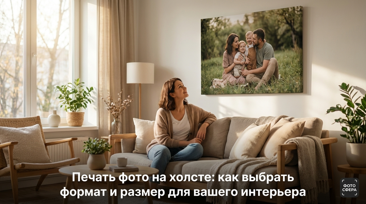 Печать фото на холсте: как выбрать формат и размер под ваш интерьер