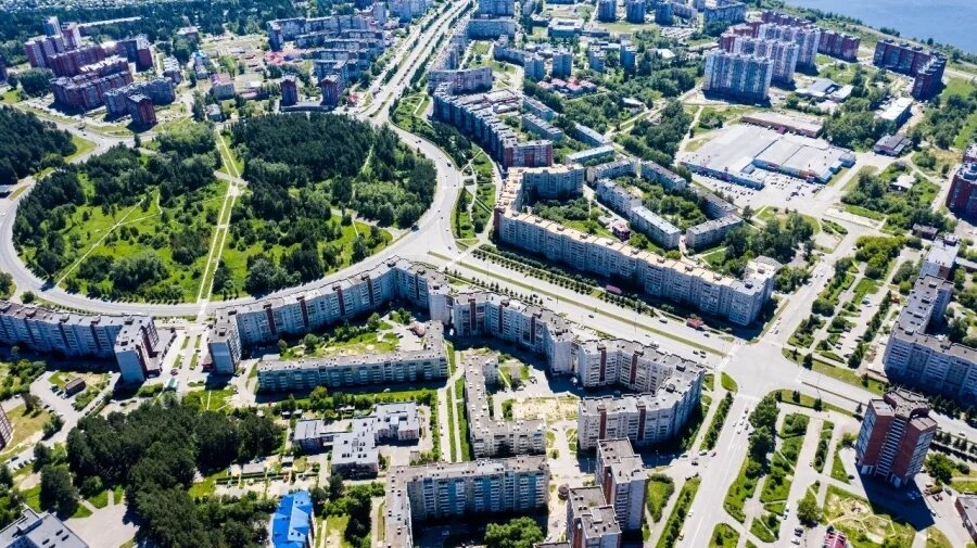 Северск с воздуха. Крупнейшее ЗАТО России, 106 000 жителей, в 14 км от Томска