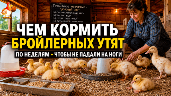 Чем кормить бройлерных утят по неделям, чтобы росли крепкими и не падали на ноги ⁉️