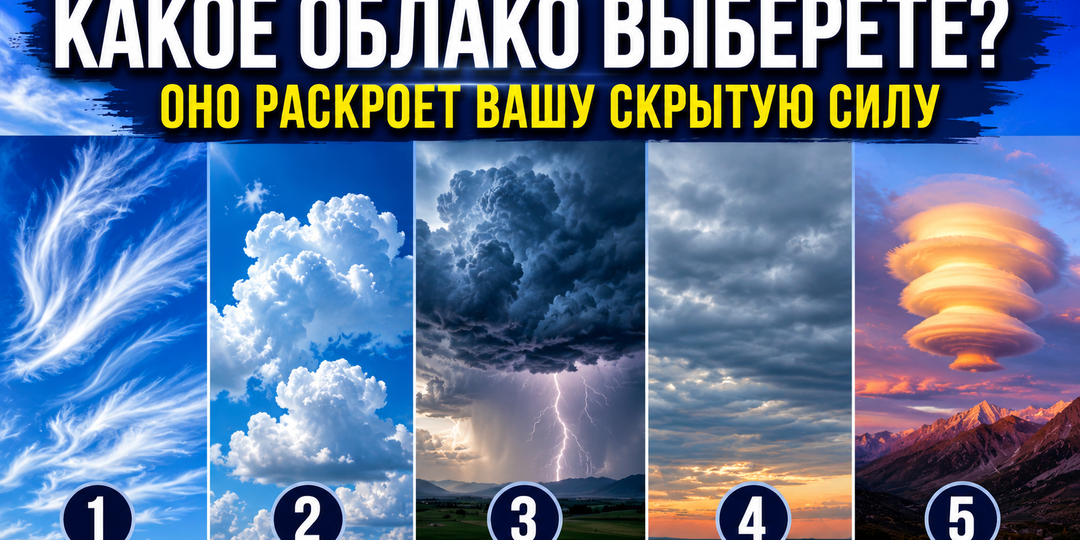 Какое облако выберете? Оно покажет, какая сила скрыта в вашем характере - психологический тест, который удивляет точностью