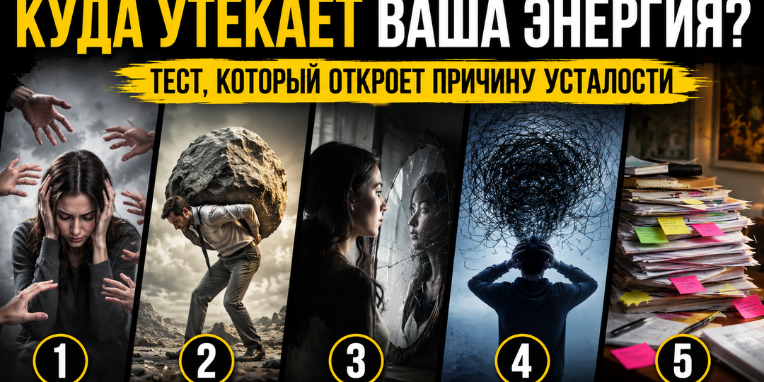 Куда на самом деле утекает ваша энергия? Этот визуальный тест показывает скрытую причину усталости, о которой вы не догадываетесь