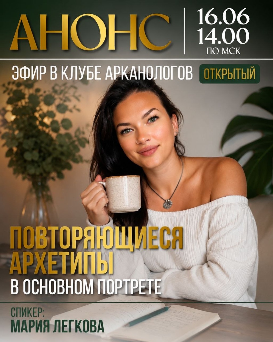 Повторяется Аркан? Значит, энергия в минусе? Анонс открытого эфира, посвящённого повторяющимся Архетипам в Психологическом портрете личност