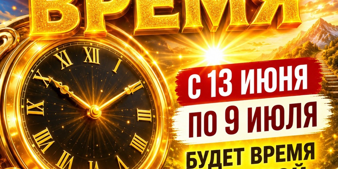 Золотое время: С 13 июня по 9 июля будет время большой удачи.