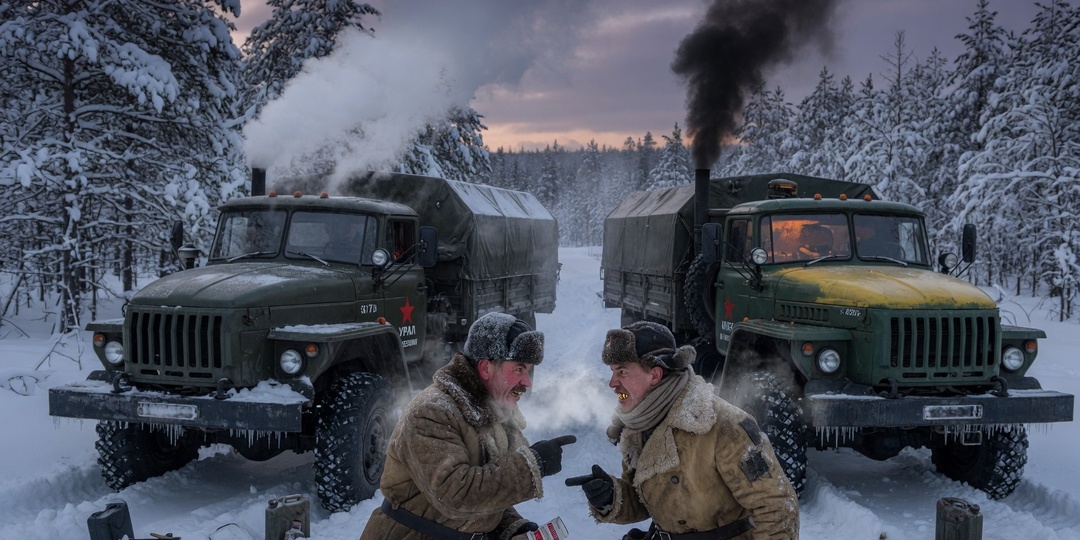 Бензиновый «Обжора» против дизеля: почему водители «Урал-375» возили с собой бочку топлива, а дизелисты мерзли в кабине