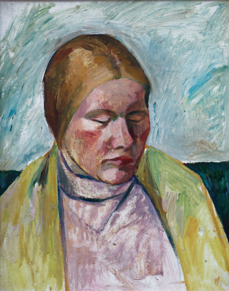 Ил. 6. Пшизов Н.С. Портрет жены художника. 
г. Кострома. 1973 г. Картон, масло. 49х39,5 см.

