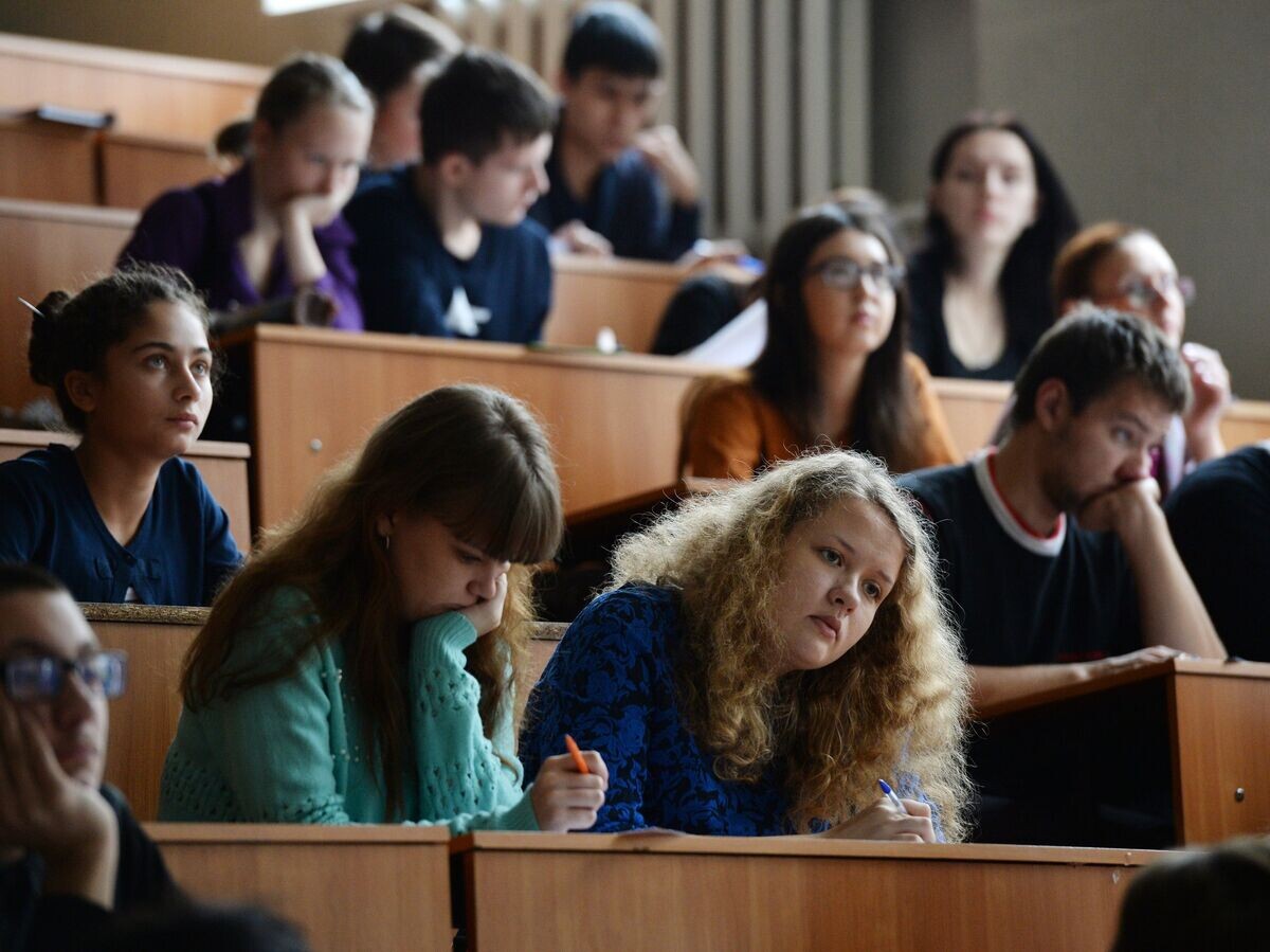    В аудитории Новосибирского педагогического университета© РИА Новости . Александр Кряжев