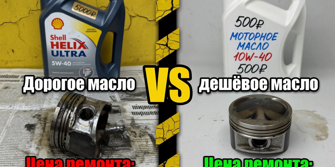 🛢️Моторное масло за 5000₽ vs за 500₽: разобрал два двигателя и сравнил износ