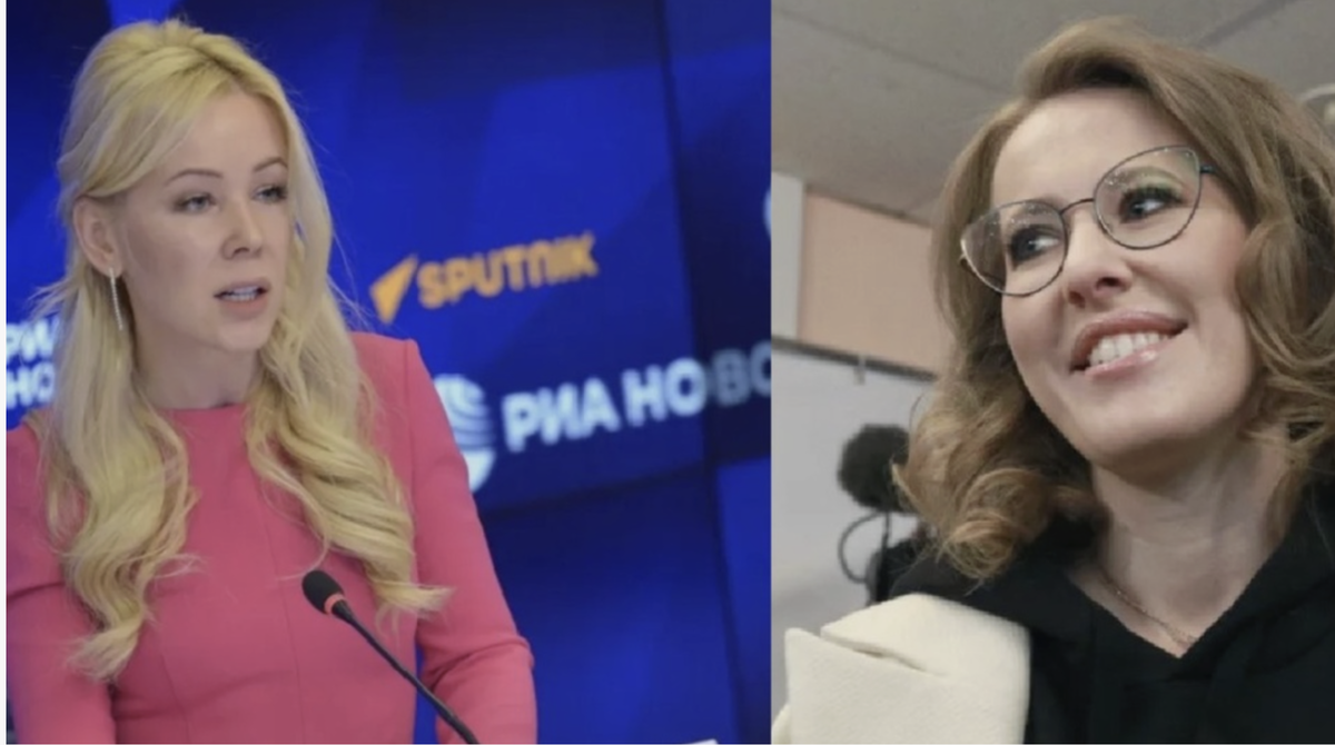 Мизулина и Собчак источник Дзен коллаж