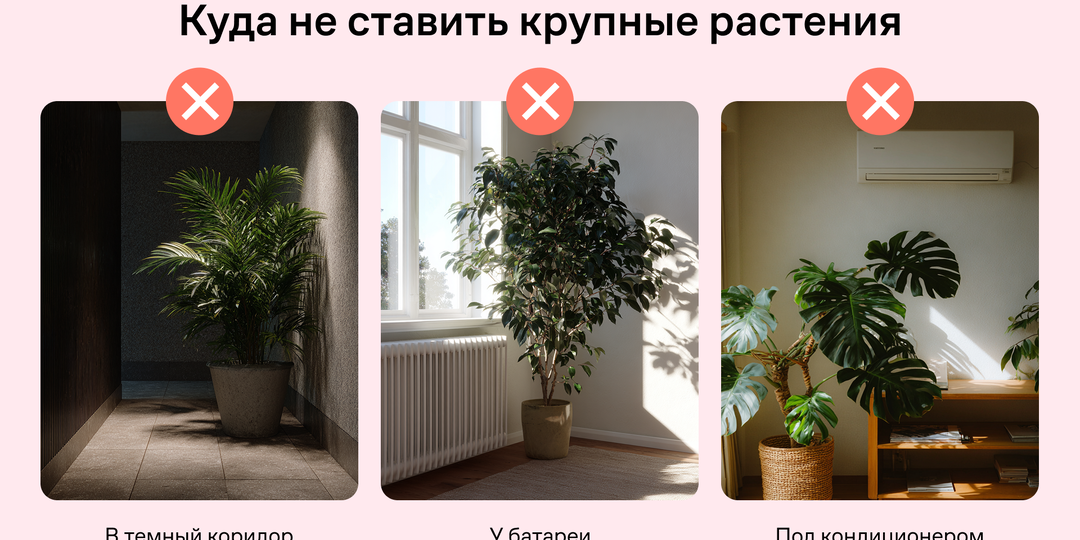 Зачем в квартире большие растения, и как правильно вписать их в интерьер?