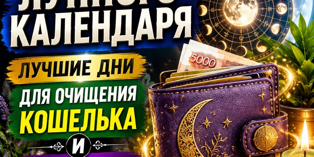Магия лунного календаря: лучшие дни для очищения кошелька и привлечения прибыли.