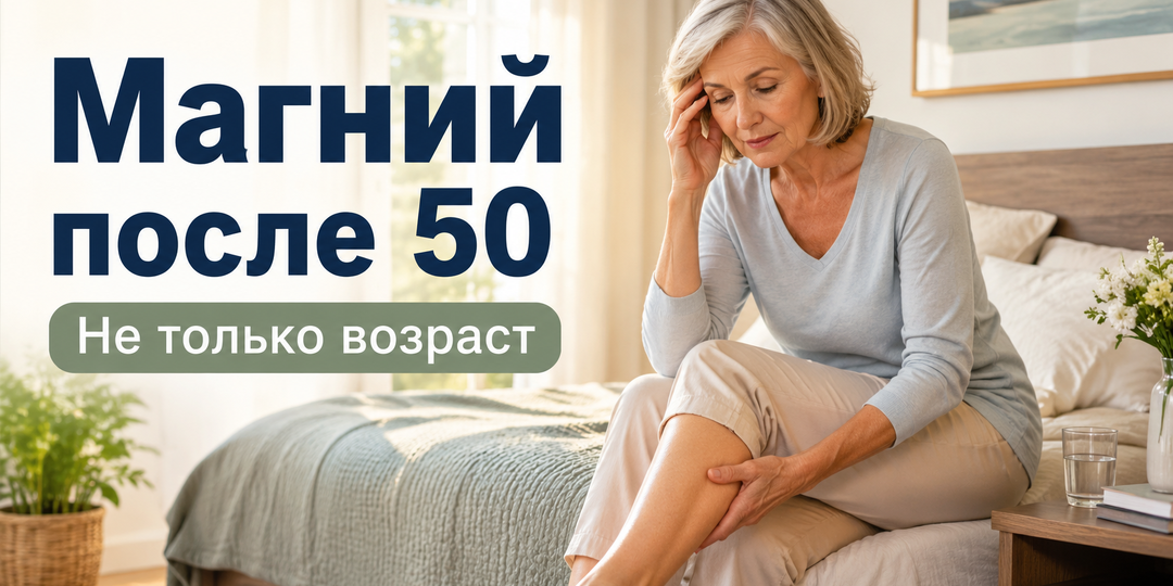 Магний после 50: признаки дефицита, которые часто списывают на возраст?