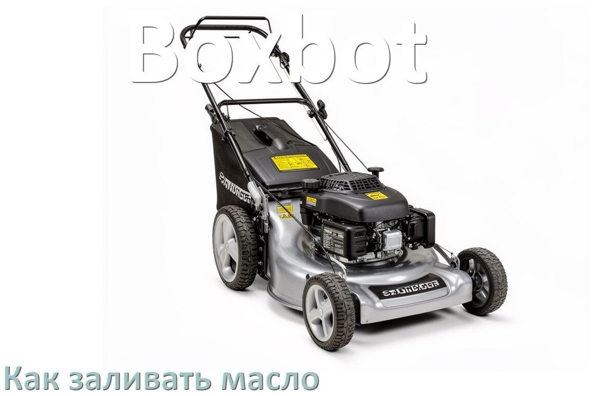 
Как заливать масло в газонокосилку Boxbot в редуктор и двигатель