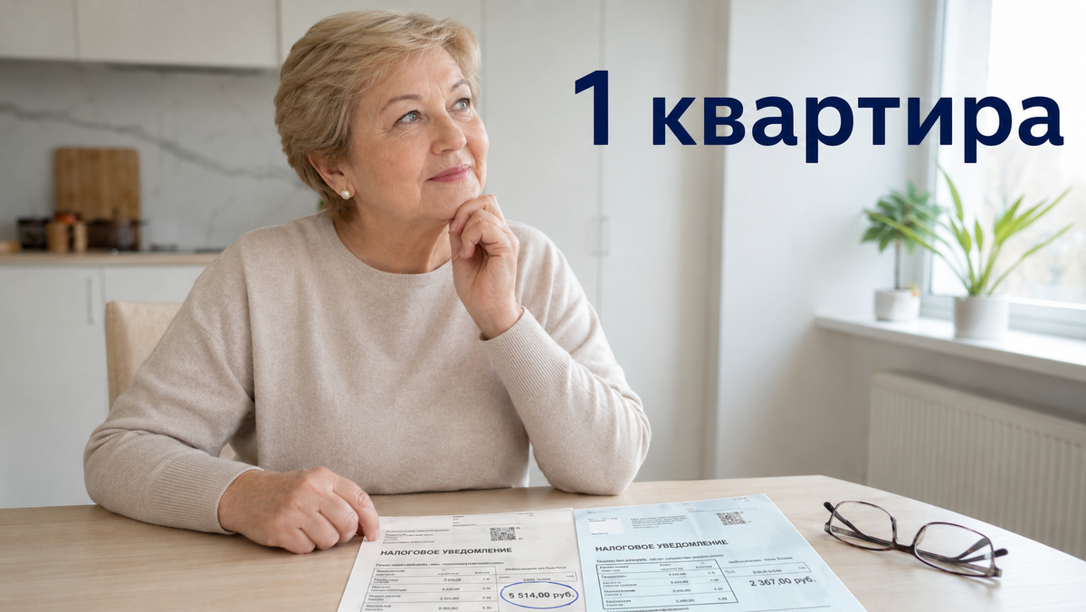 Пенсионеру льгота - только на одну квартиру.