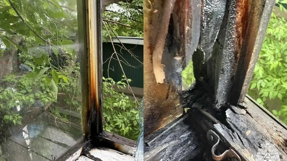 Балкон загорелся из-за брошенного с верхнего этажа окурка в Ангарске