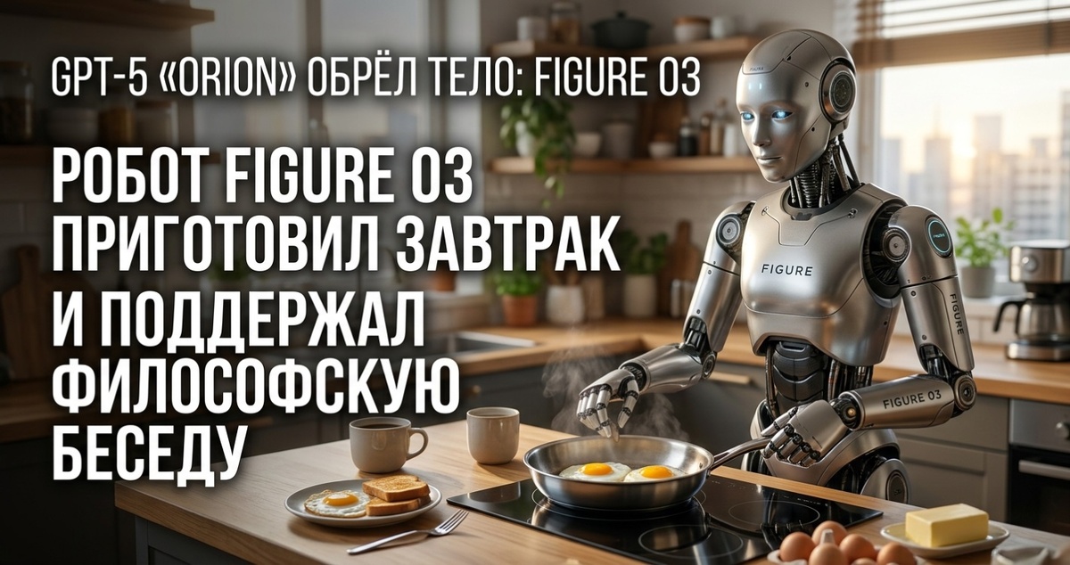 GPT-5 «Orion» обрёл тело: робот Figure 03 приготовил завтрак и поддержал беседу