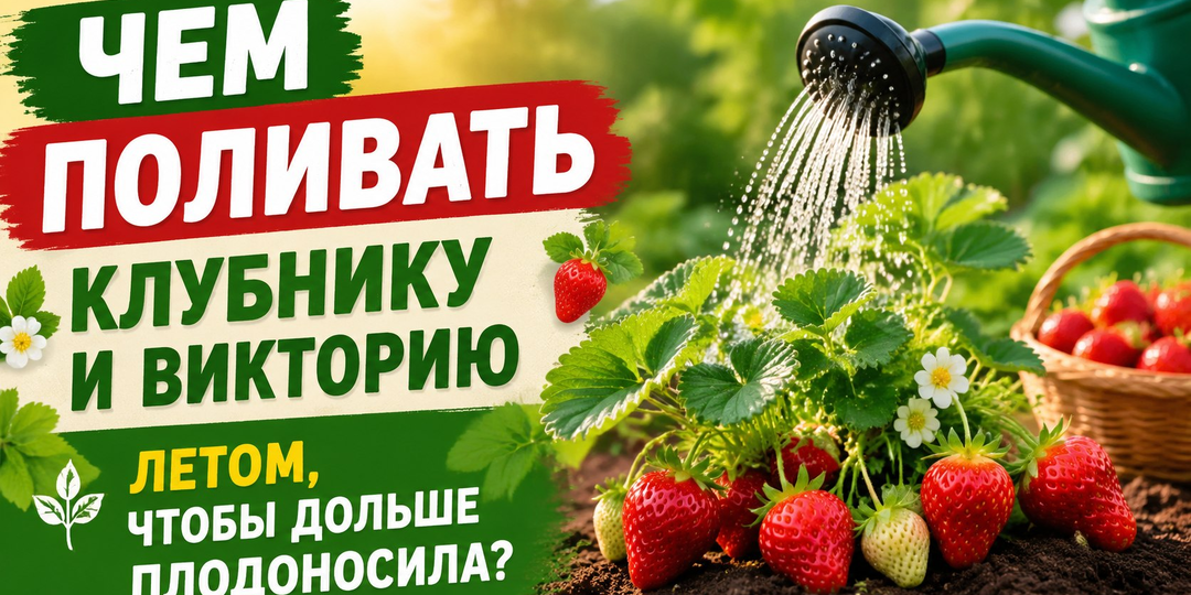 Чем поливать клубнику и викторию летом, чтобы дольше плодоносила?