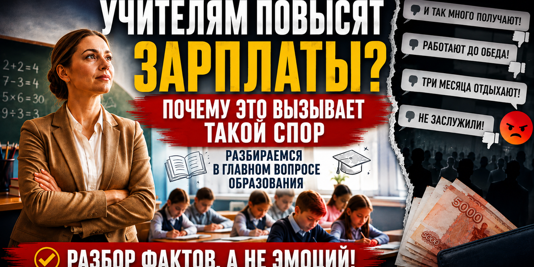 Учителям снова поднимут зарплаты? Почему многие россияне считают это несправедливым — и сильно ошибаются