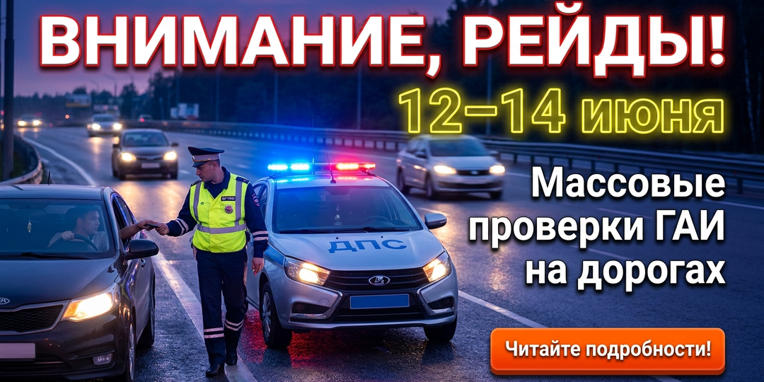 Внимание, рейды! 12–14 июня — массовые проверки ГАИ на дорогах. Что нужно знать водителям?