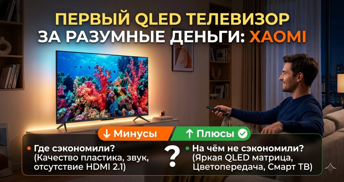 Первый QLED телевизор за разумные деньги: где Xiaomi сэкономили, а где — нет