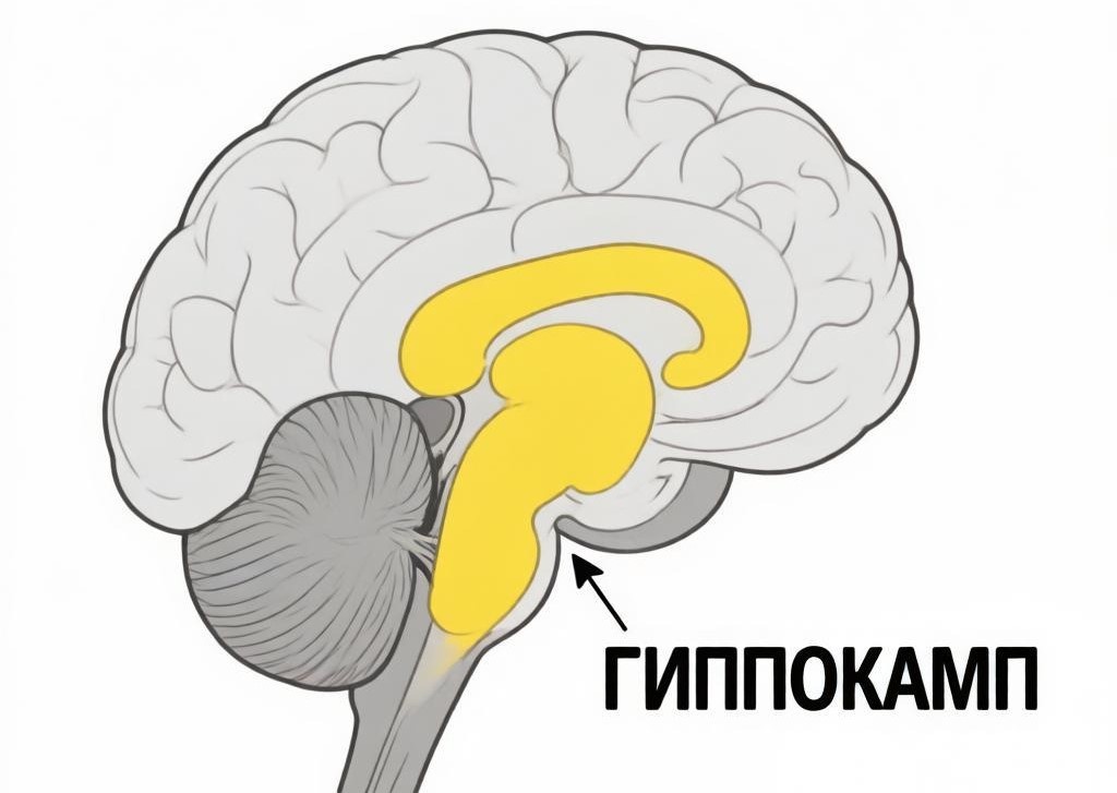 Центральный орган памяти — это гиппокамп