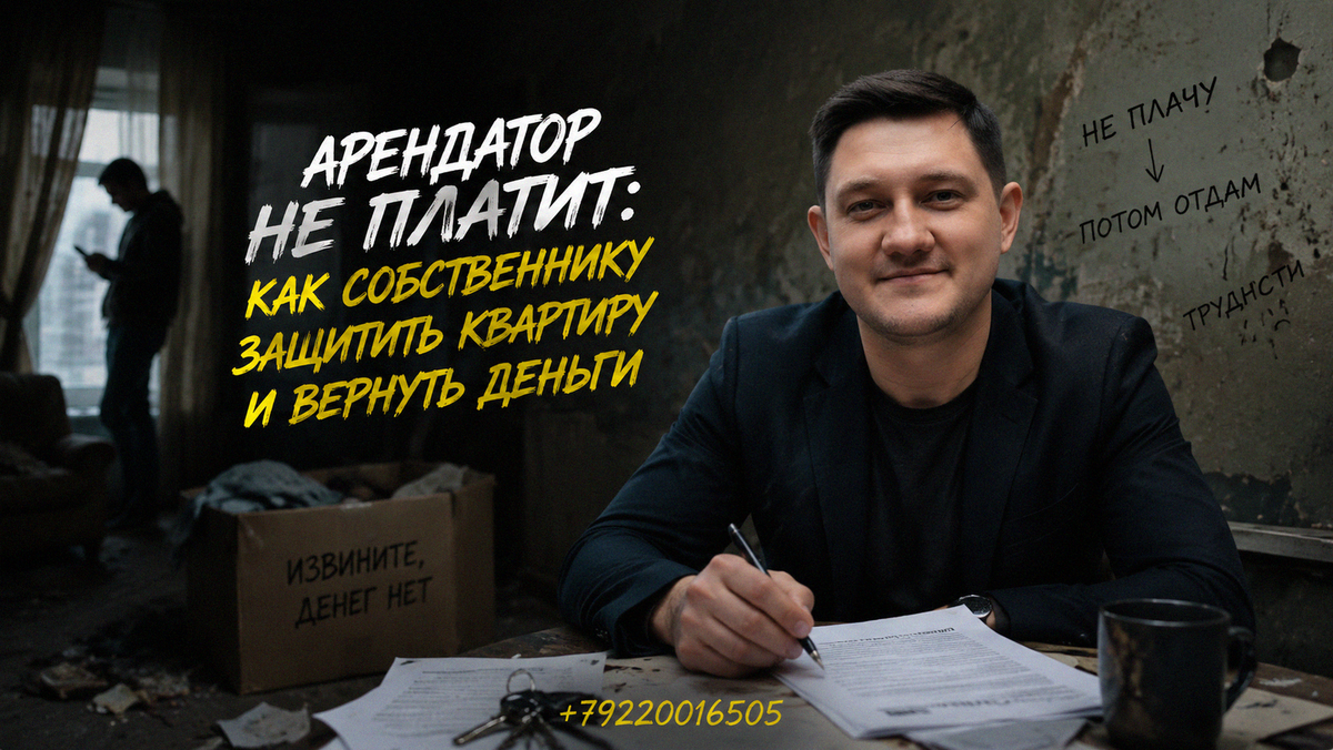    Арендатор не платит: советы собственнику по защите квартиры Святослав Шакин