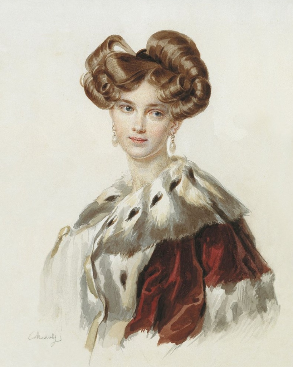 Портрет И. Г. Полетикиакварель, П. Ф. Соколов, 1820-е гг.