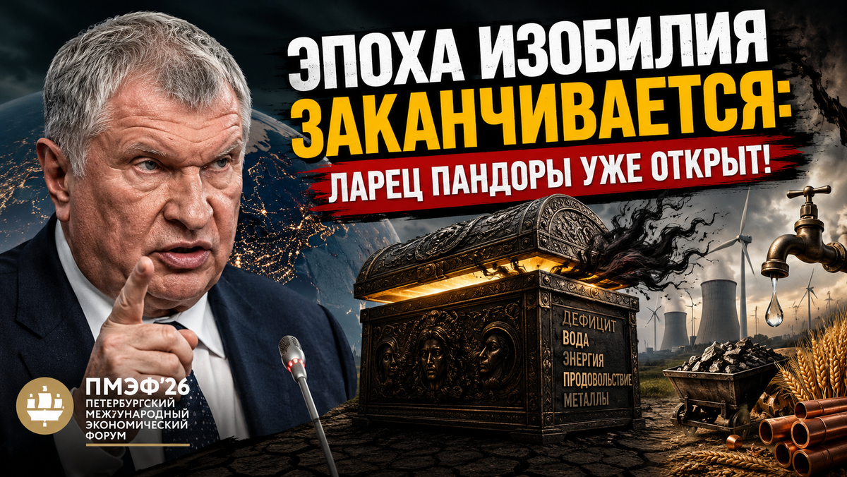 Сечин предупредил о будущем дефиците ключевых ресурсов: и это не нефть, и не газ