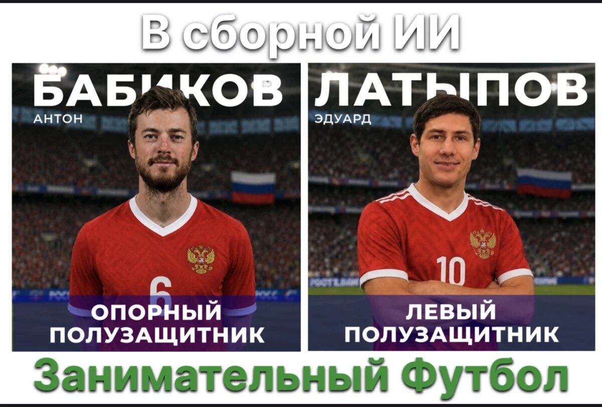    С помощью ИИ биатлонисты Бабиков и Латыпов стали условными футболистами