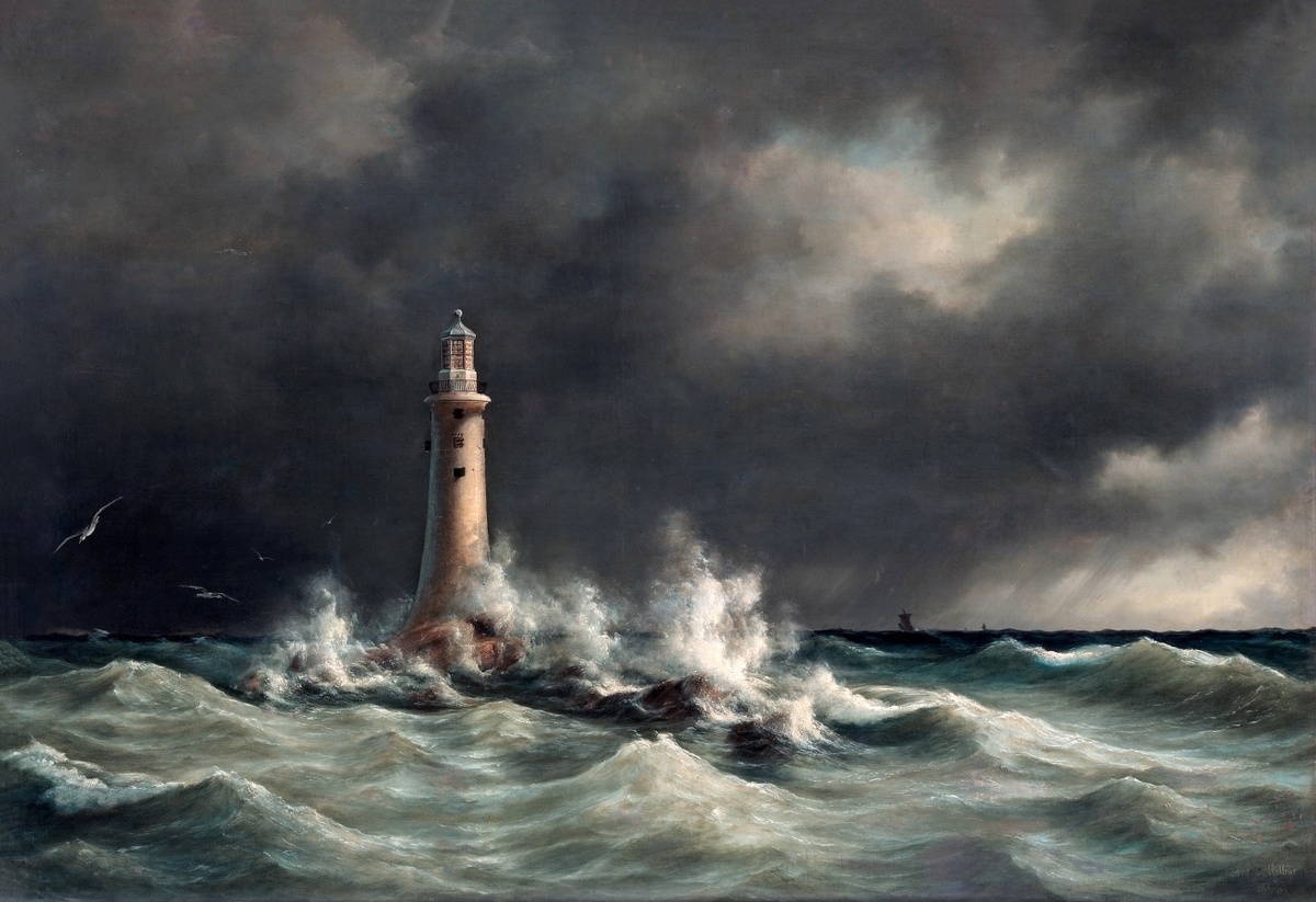 А. Мельби. "Маяк в проливе Большой Бельт", 1846 г.