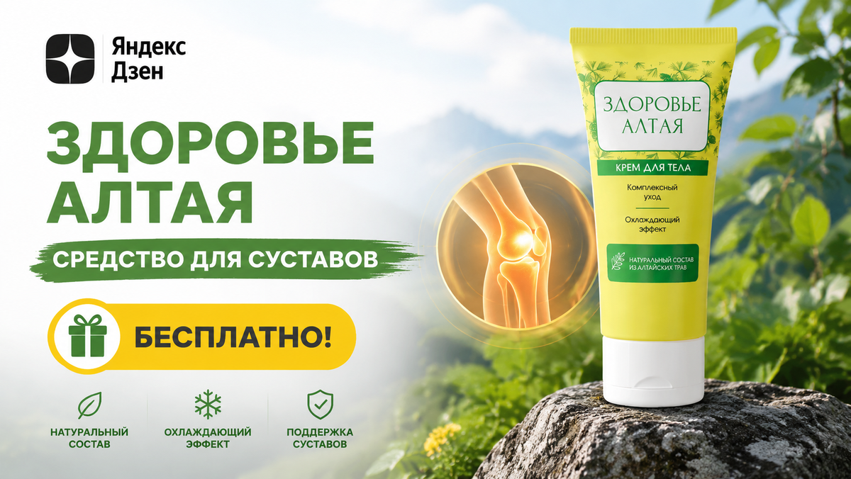 Здоровье Алтая - средство для суставов (бесплатно) 