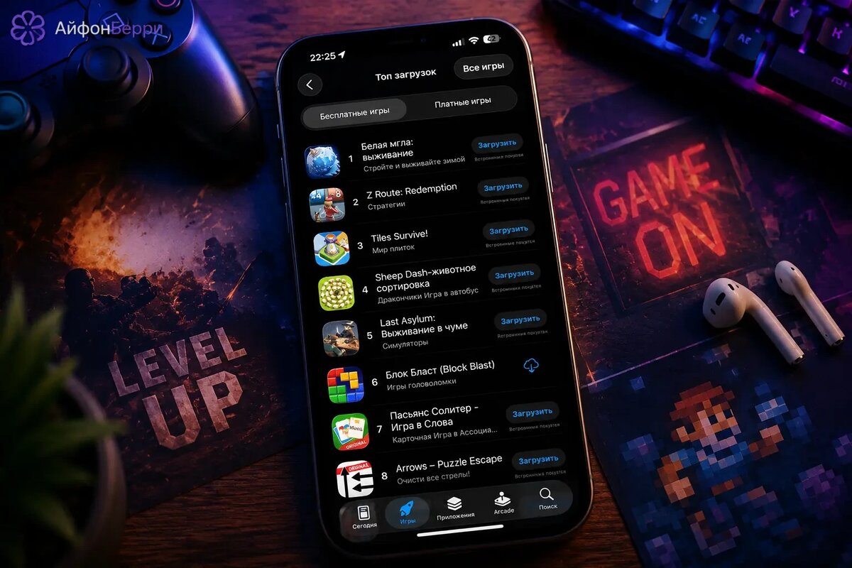 Бесплатные игры для iPhone в App Store включают стратегии, головоломки и экшен-проекты.