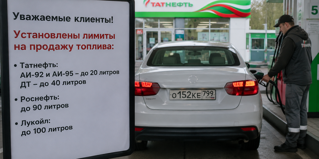 Бензин по талонам? На московских АЗС начали вводить лимиты на продажу топлива