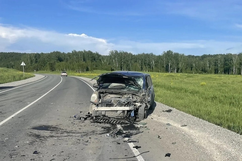    Мотоциклист 1996 года рождения на «Кавасаки» ехал со стороны рабочего поселка. Фото: ГАИ Новосибирской области