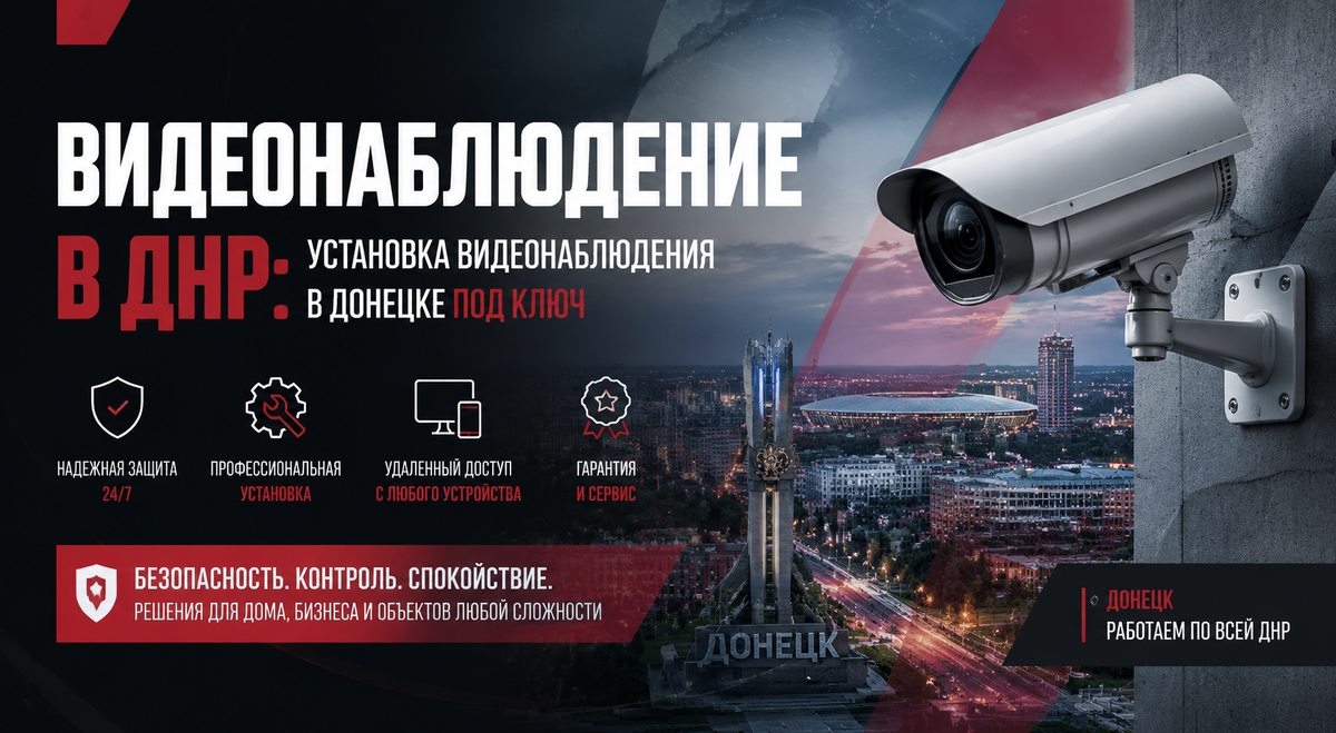 Установка видеонаблюдения в ДНР