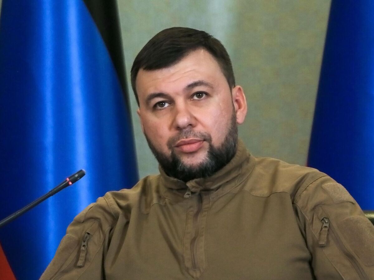    Глава ДНР Денис Пушилин на пресс-конференции в Донецке | © РИА Новости / Сергей Аверин