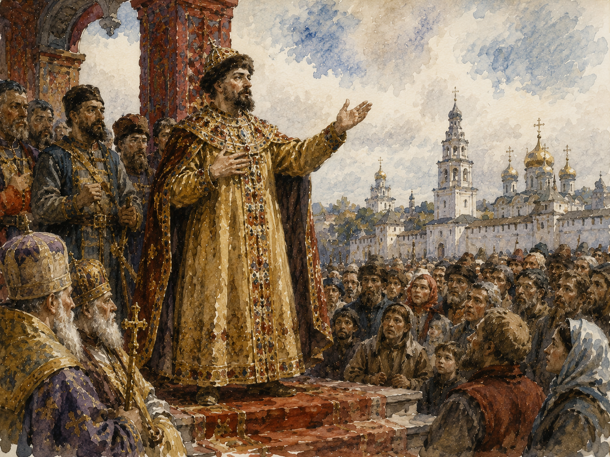 Борис Годунов во время воцарения / иллюстрация WOH