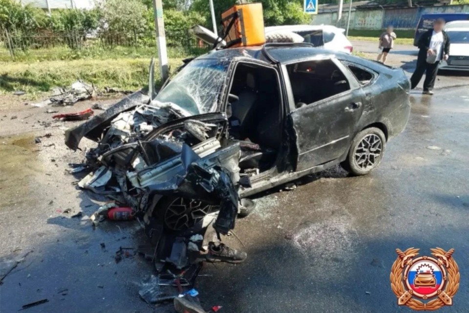    Lada Granta управлял 24-летний юноша. Фото: пресс-служба Управления Госавтоинспекции по Тверской области.