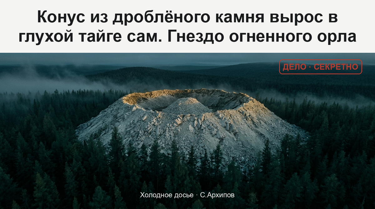 Патомский кратер — серый конус из дроблёного известняка с горкой в центре, выросший в глухой тайге Бодайбинского района.
