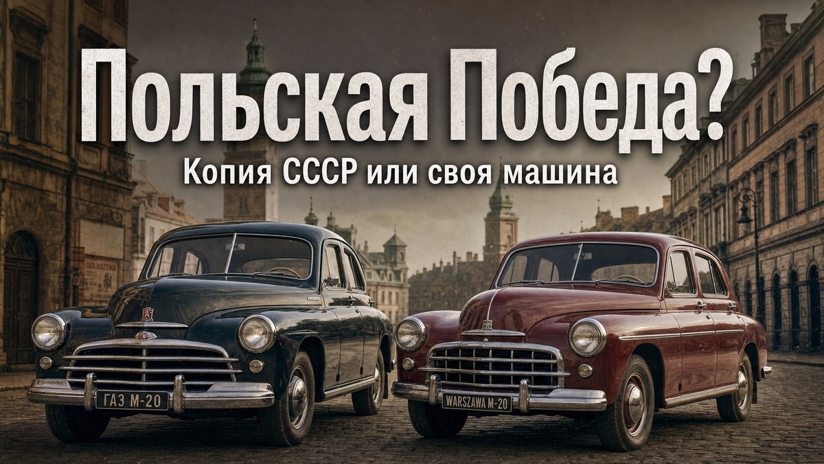 Если бы в СССР кому-то сказали, что “Победа” станет ещё и польской машиной, многие бы удивились. Но именно так и произошло: ГАЗ-М20 уехала в Польшу, получила имя Warszawa и прожила там вторую жизнь. Сначала это была почти копия, собранная из советских деталей. А потом поляки начали менять её под себя — мотор, кузов, версии, назначение. И в итоге получилась машина, которую уже нельзя назвать просто нашей “Победой” с польскими номерами.