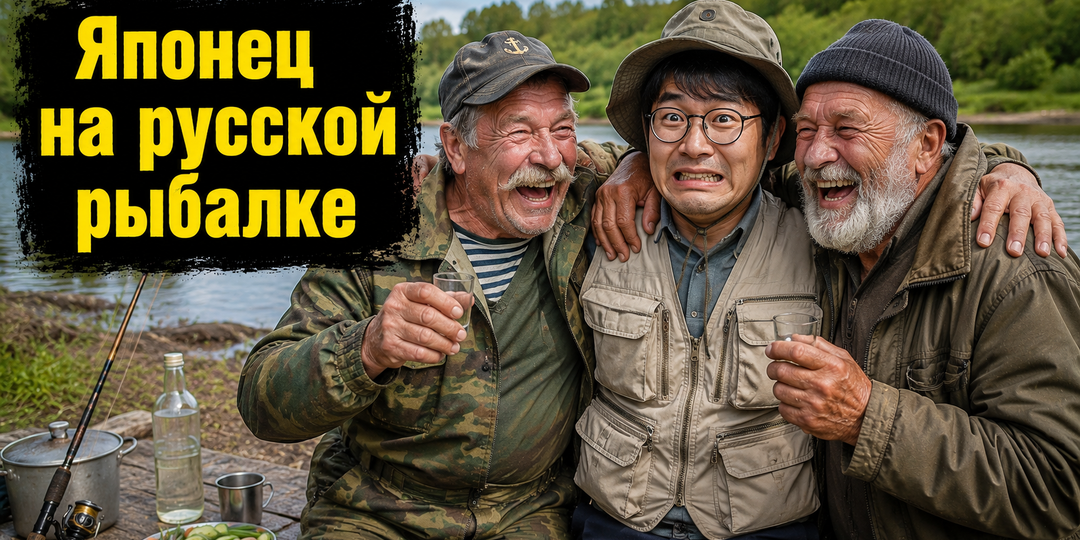 Взяли японца на рыбалку. Его реакция на наш отдых. Сказал, что больше никогда не пойдет