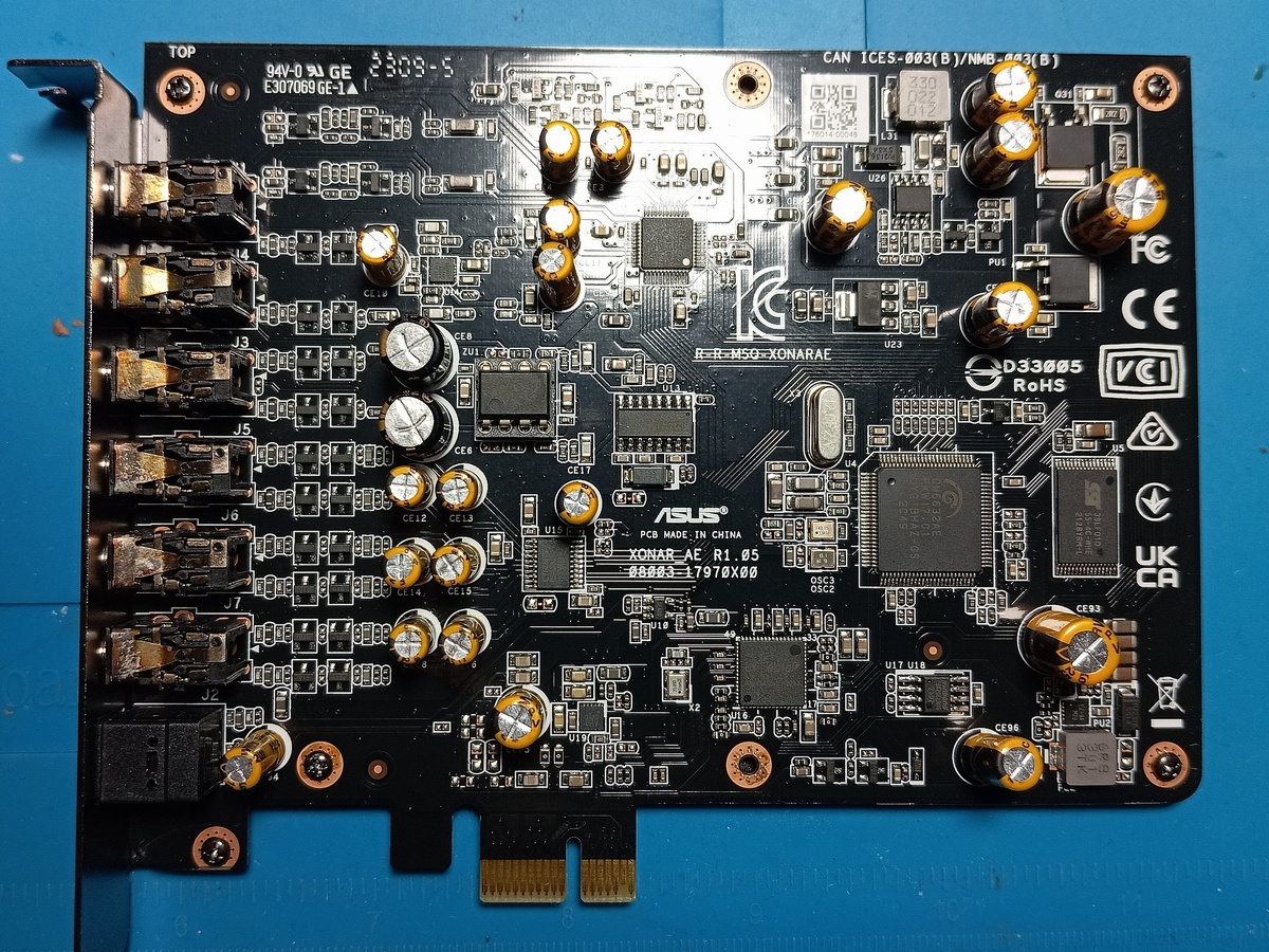 Общий вид "пациента" - звуковая карта Asus Xonar AE