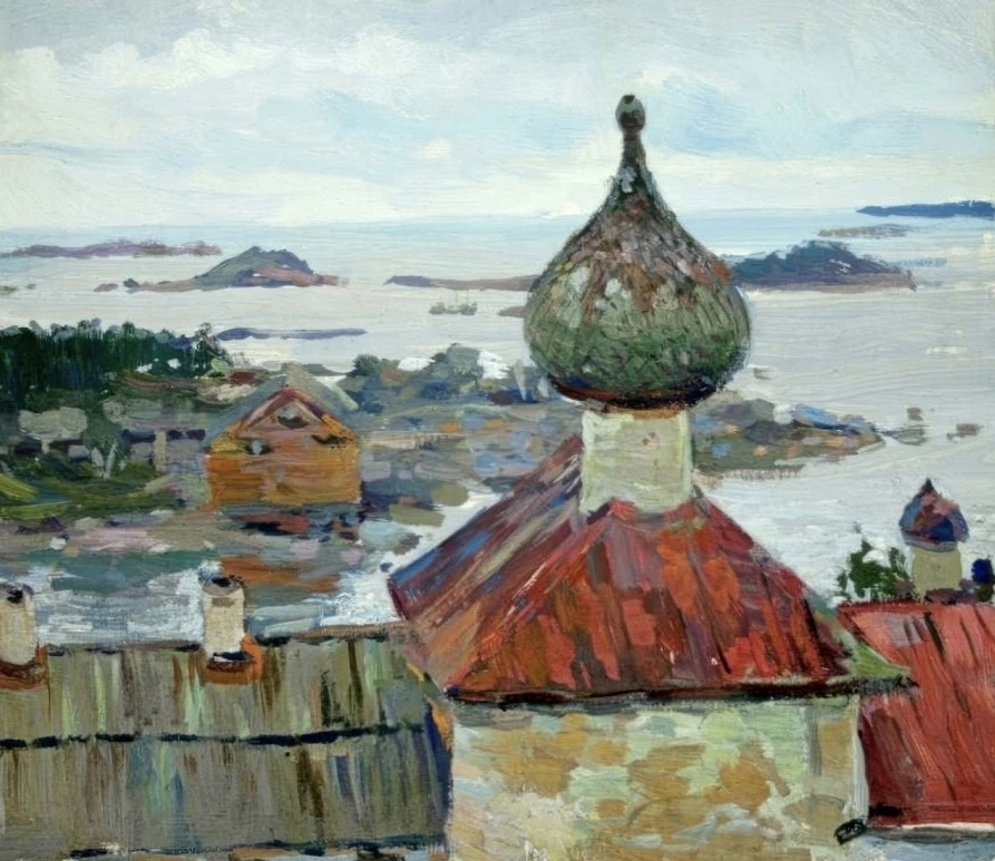 Марк Улупов. «Соловки. Надвратная церковь». 1961