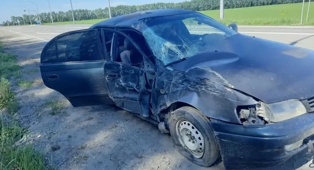 Под Новосибирском школьник на Toyota влетел в столб и получил тяжёлые травмы