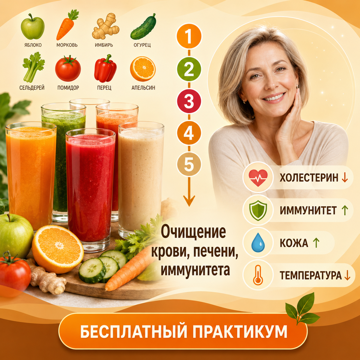 Ваш организм кричит о помощи? 5 соков, которые очистят кровь, печень и вернут энергию