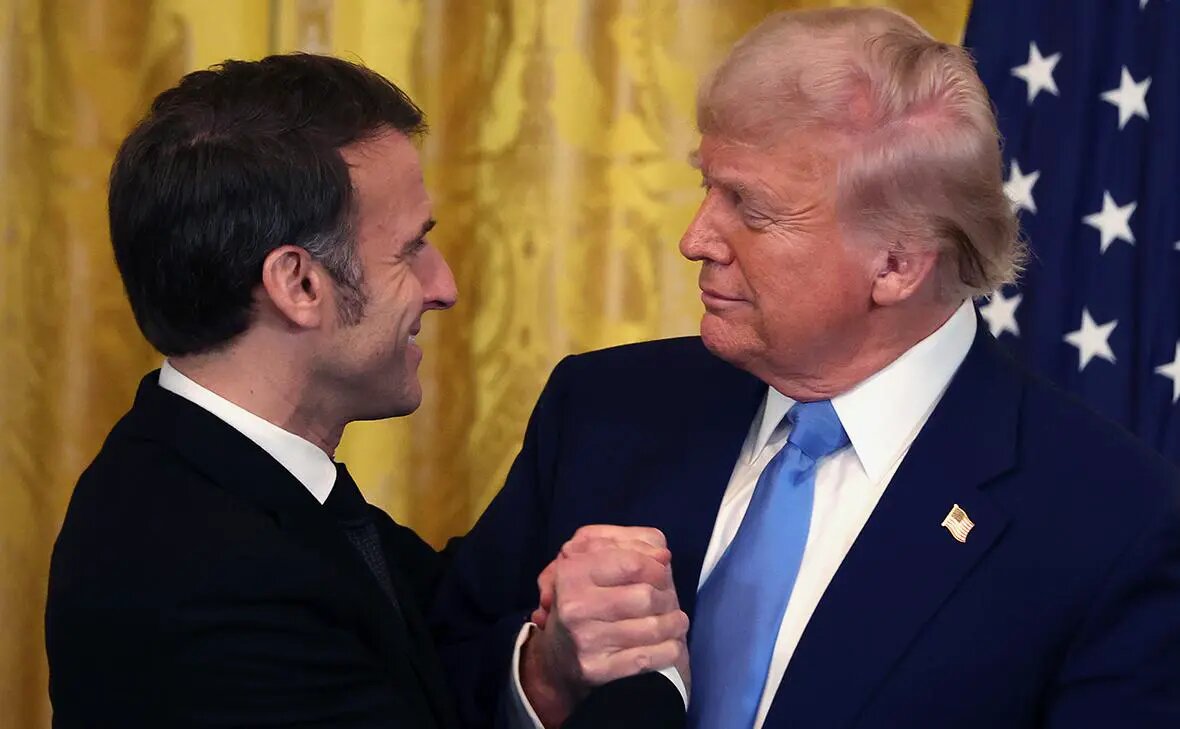    Источник: Эмманюэль Макрон и Дональд Трамп Фото: Tasos Katopodis / Getty Images. rbc.ru Полина Потапова