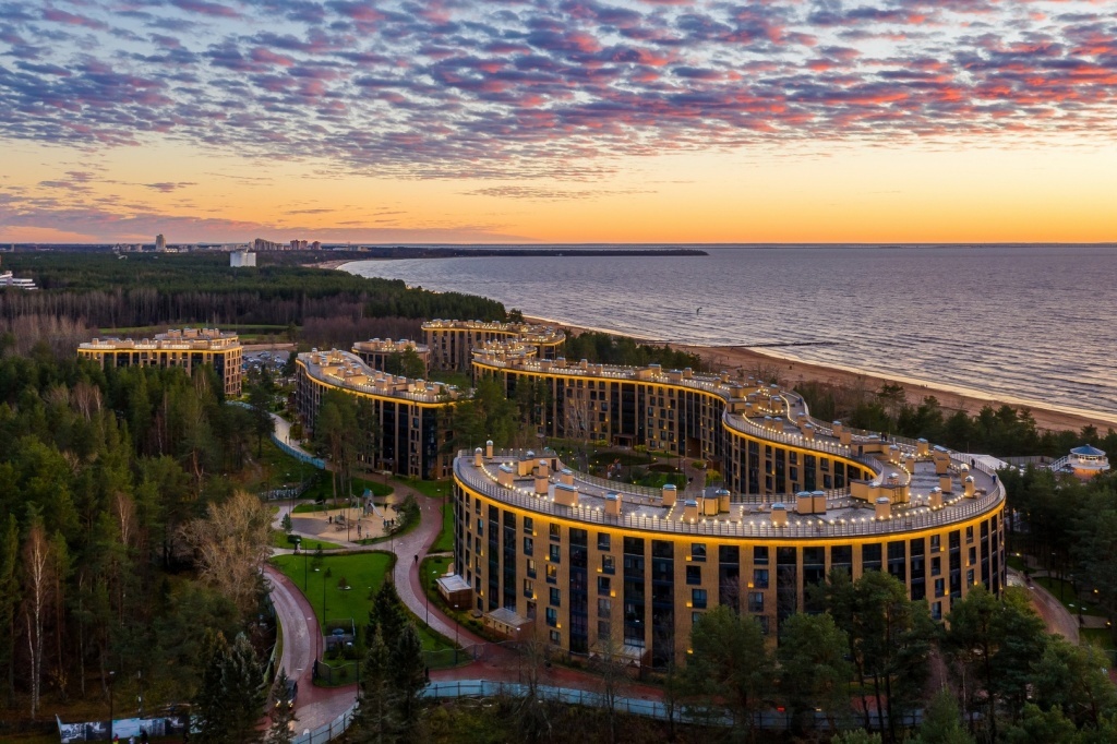 Квартал "Светлый мир "Внутри..." в Курортном районе Санкт-Петербурга. Фото с сайта Архитектурного бюро «А.Лен».