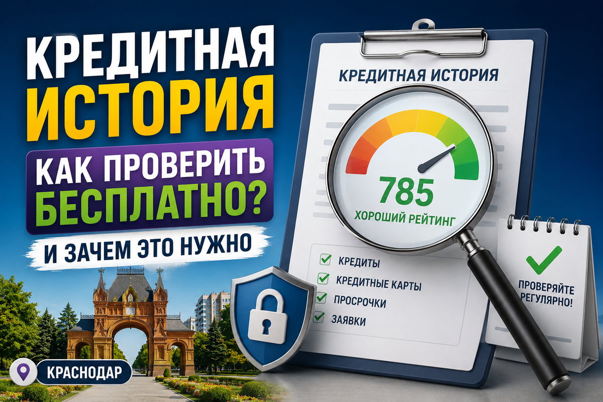 Как бесплатно проверить кредитную историю в Краснодаре и зачем это делать? Разбираем, какие сведения содержатся в кредитной истории, как они влияют на получение кредита и почему важно своевременно выявлять возможные ошибки и задолженности.