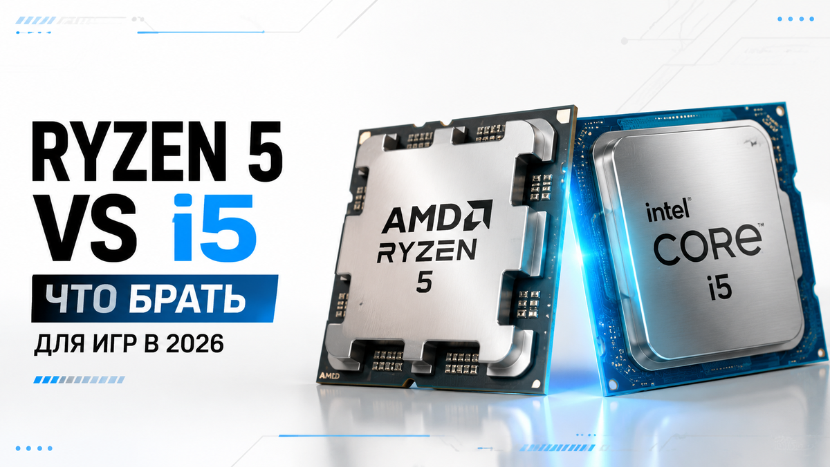 Ryzen 5 vs Intel Core i5 в 2026 — я сравнил в играх и понял, что переплата больше не имеет смысла