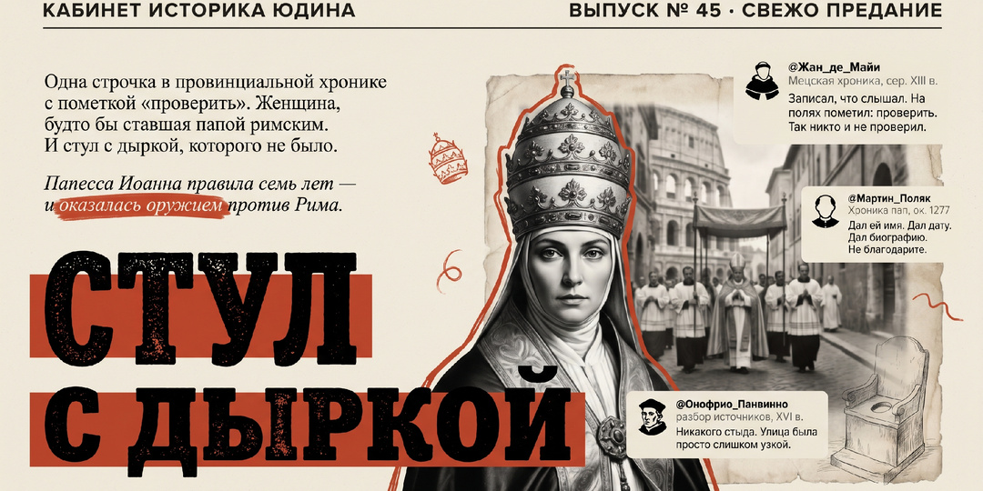 Как на пост Папы римского взошла жензина и причем тут стул с дыркой?
